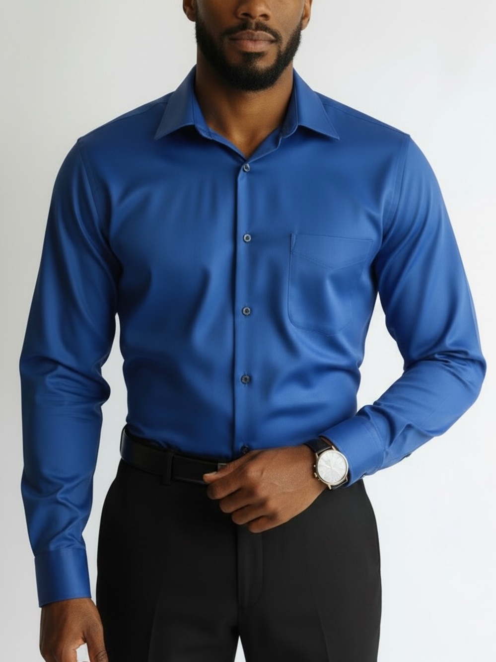 🟦 Geoffrey Beene Sateen Dress Shirt